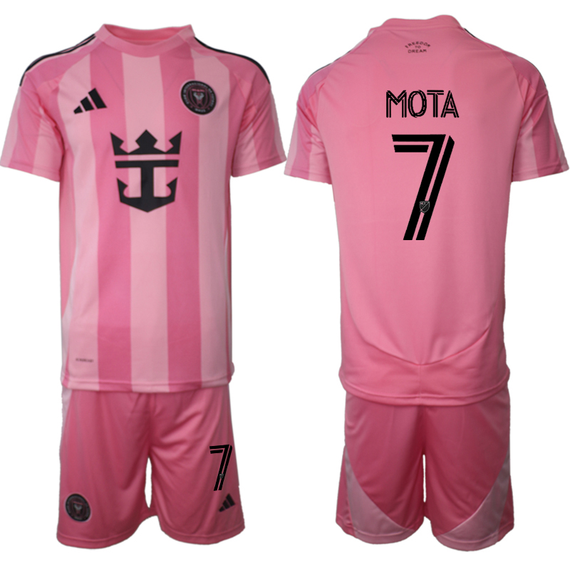 Men 2025-2026 Club Inter Milan CF home Pink #7 Soccer Jersey->inter milan jersey->Soccer Club Jersey